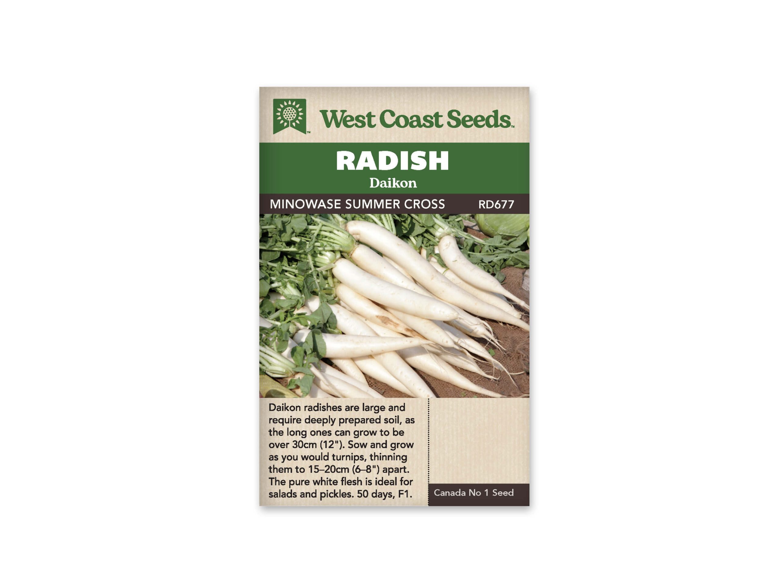 Radish Daikon – Minowase Summer Cross – West Coast Seeds | Fiesta
